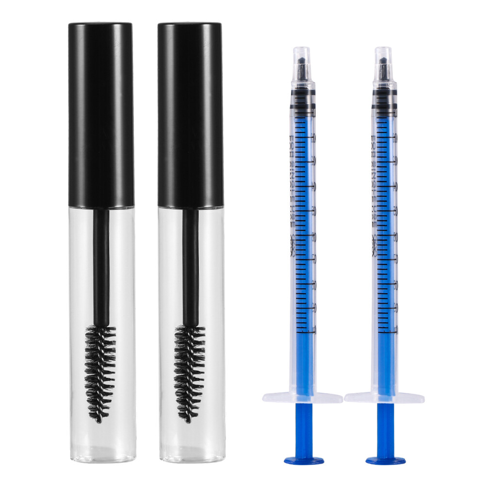 Recipiente líquido de crecimiento de pestañas botella vacía cepillo rímel 12 piezas