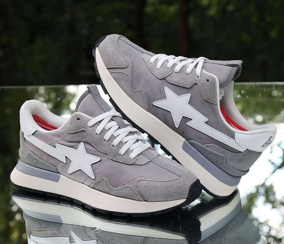 AUTHENTIC* BAPE-STA PATENT GRAY SNEAKERS (11) *WITH | Depop
