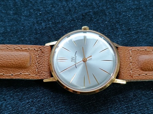LUCH USSR Vintage AU CCCР ultra slim watch Gold Plated Men's DressStyl - Picture 8 of 24