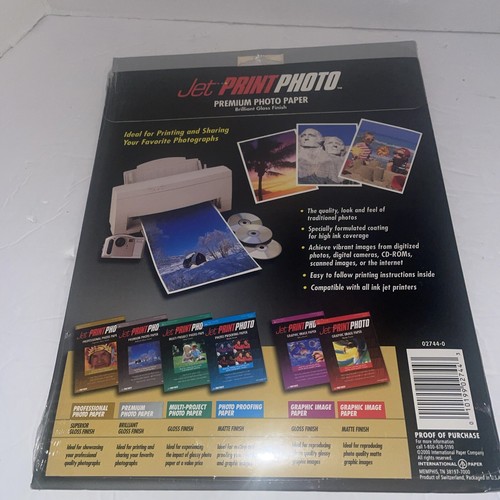 "Brandneu Jet Print Premium Fotopapier glänzende Oberfläche 20 Blatt 8,5"" x 11""" - Bild 5 von 6