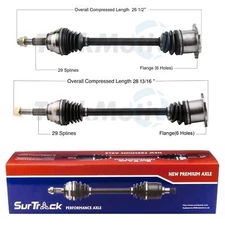 SurTrack Pair Set of 2 Rear CV Axle Shafts For Infiniti FX35 3.5L AWD RWD 03-08