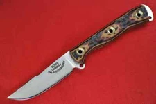 Busse Custom Harpoon AMS .17" Convexed Satin INFI, Textured Tequila G10 Handle