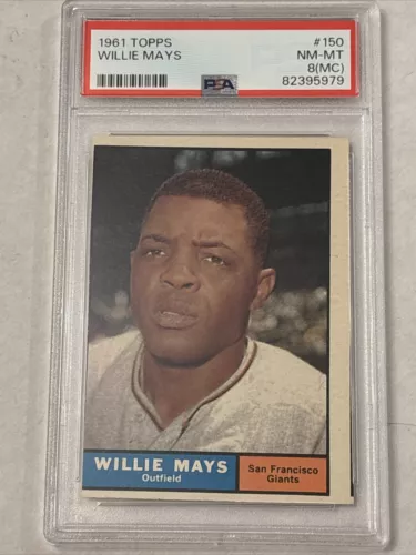 1961 Topps Set-Break #150 Willie Mays PSA 8 NM-MT MC Near Mint Graded