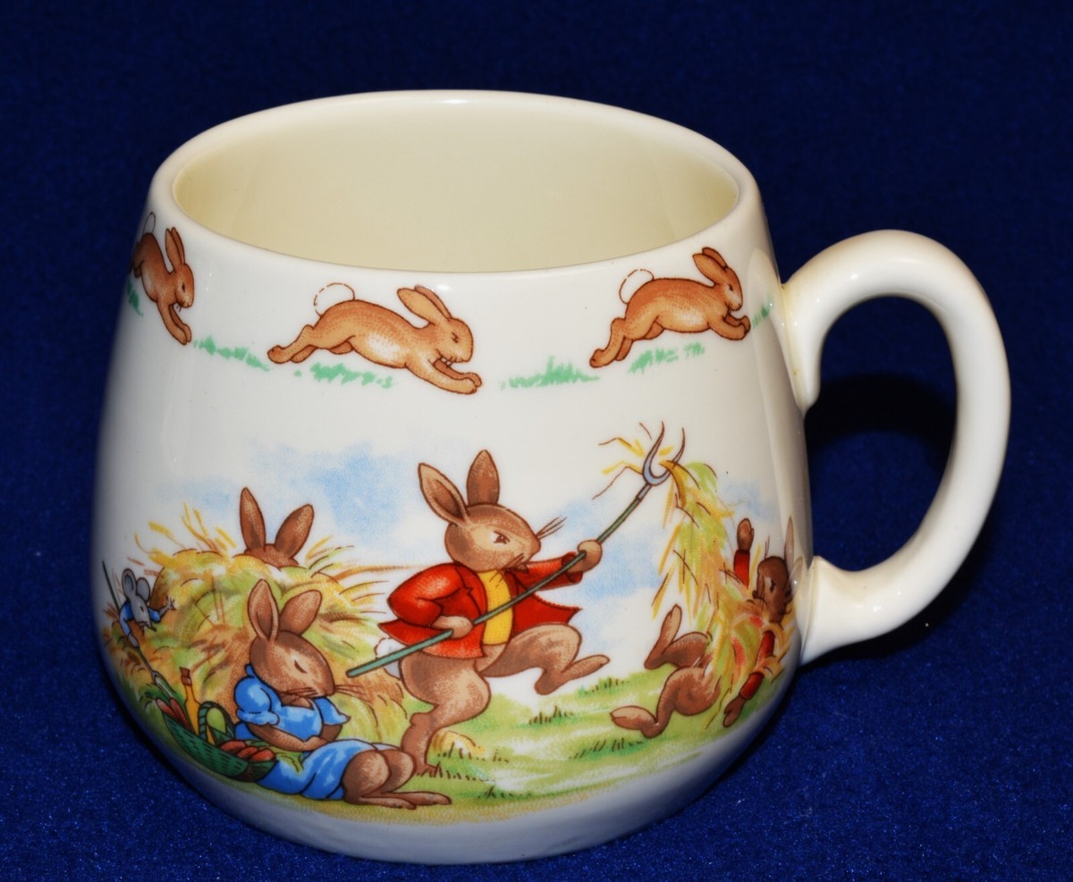 美品.セール中　vintage ロイヤルドルトン Bunnykins Vintage ROYAL DOULTON BUNNYKINS Fine China HAYMAKING Pattern One