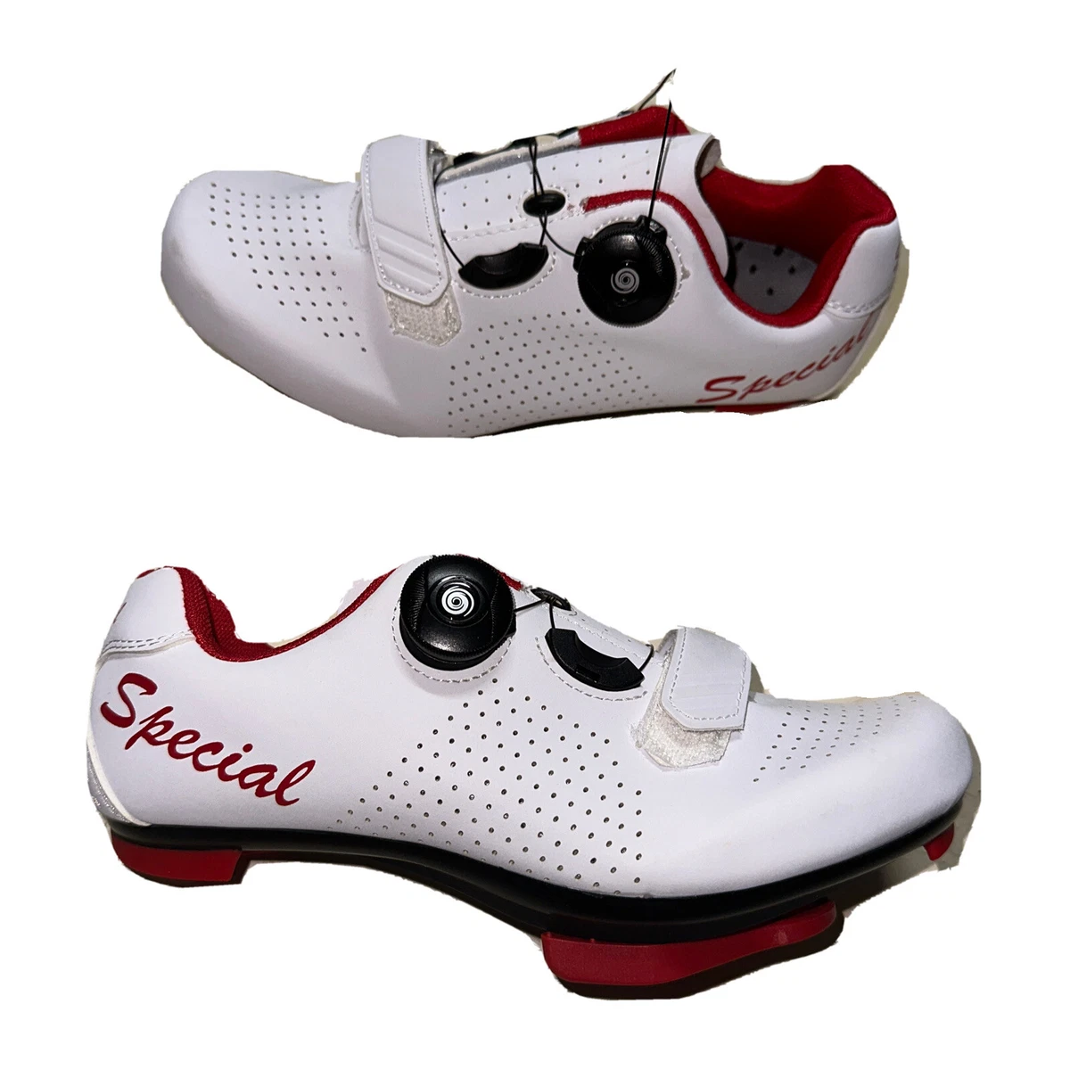 SPEED Special Cycling Shoes Road Bike White Womens 7 EU 37 Includes Cleats Spin