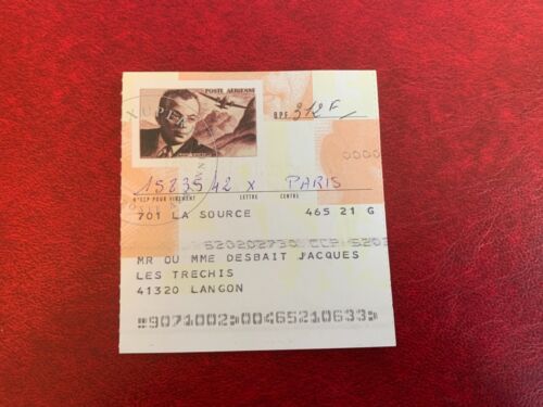 FRANCE 2001 USED CHEQUES POSTAUX DE CARNETS SAINT EXUPERY - Afbeelding 1 van 1
