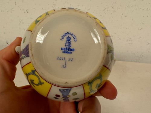 Herend Hungary Hand Painted Porcelain Yellow Dynasty Pattern Coffee / Tea Pot - Picture 10 of 12