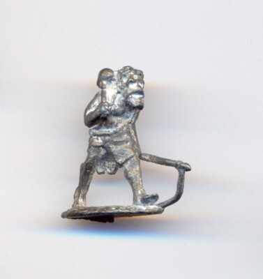 CITADEL WARHAMMER OOP 1980s FIEND FACTORY FF42-2 CAVEMAN WITH AXE AND SPEAR