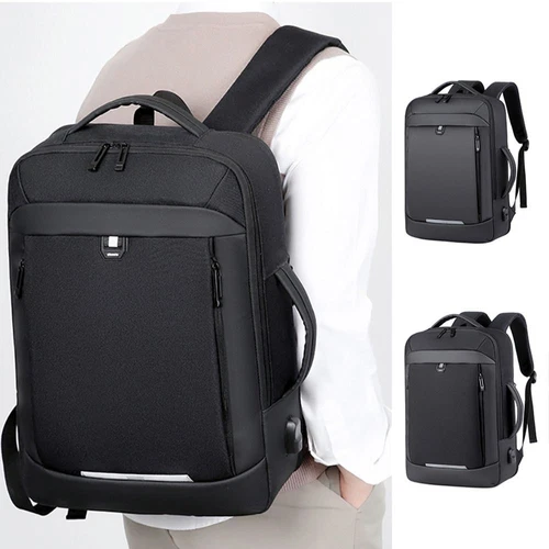Oxford Business Laptop Backpack Large Capacity USB Charging Backpack  Men