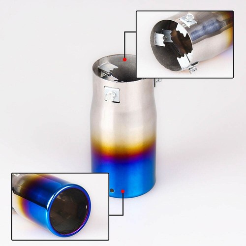 3 inch Exhaust Pipe Tip Rear Tail Muffler Stainless Steel Chrome Universal Exhaust Muffler   