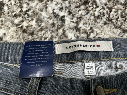 Men’s 36/32 Cutter & Buck Bootcut Jeans, NWT, Medium Wash Blue - Picture 3 of 7