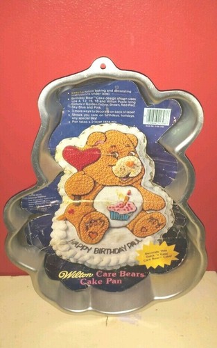 Wilton Care Bears Cake Pan circa 1983 2105-1793 Cupcake Birthday Aluminum - Picture 1 of 3