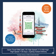 Japan Travel eSIM | 5G SoftBank KDDI | 5-50GB 7-30 Days | Instant Delivery