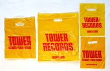 Tower Records Vintage Store Bags 90's 2000's Lot Of Four