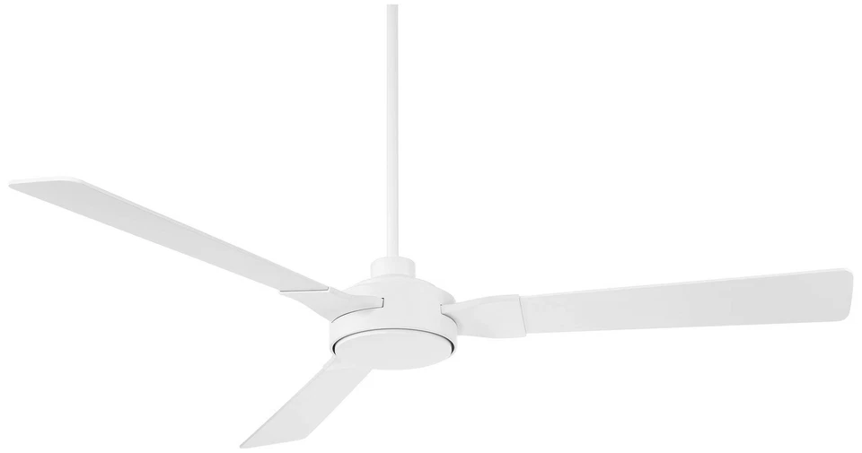 60" Casa Vieja Invictus Matte White Damp Ceiling Fan with Remote - Image 2 of 4