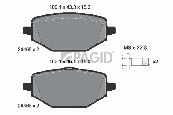 Bremsbelagsatz BremsklöTze FüR Renault Captur II HF Mitsubishi ASX VSE VSX-image