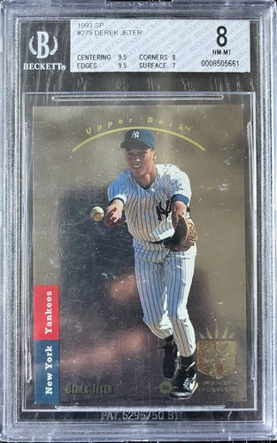 1993 SP Foil Baseball #279 Derek Jeter Rookie RC BGS 8 NM MINT w/ 2x 9.5s