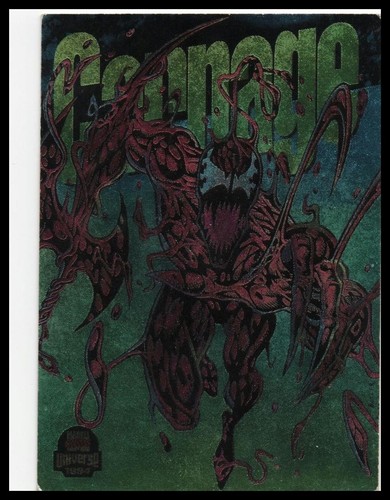 1994 Fleer Marvel Universe #1 Carnage Power Blast Rainbow