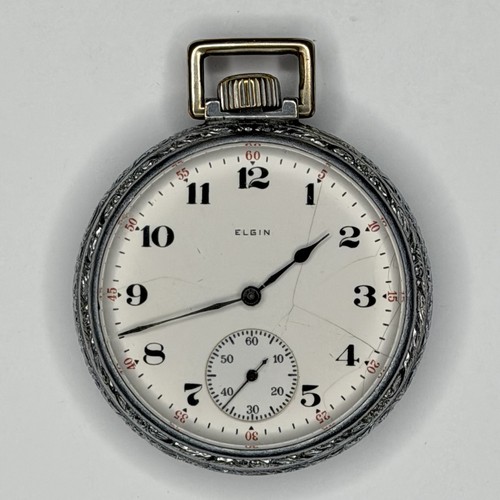 Vintage Elgin Grade 313 Pocket Watch 15 Jewel 16s Case - RUNS SLOW