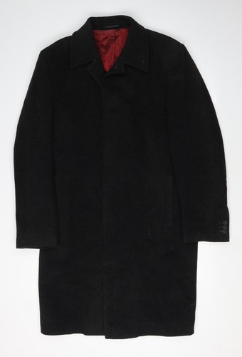 Burton Men's Black Wool Blend Mid-Length Coat S - Picture 1 of 12