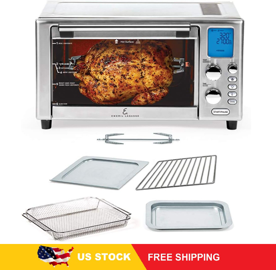 Emeril Lagasse Everyday 360 Stainless Steel Air Fryer, 360&deg; Quick Technology,
