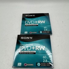 SONY Handycam 2 Pack DVD+RW Mini Discs 2.8GB 60 min Double Sided New Sealed