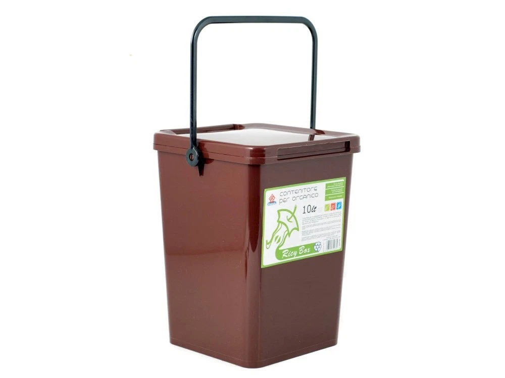 Kouboo Cestino Per Spazzatura In Rattan Intrecciato A Mano – Marrone, Con Inserti In Plastica Rimovibile, Capacità 2 Litri, 25,4x26,7 Cm, Per Ufficio O Camera