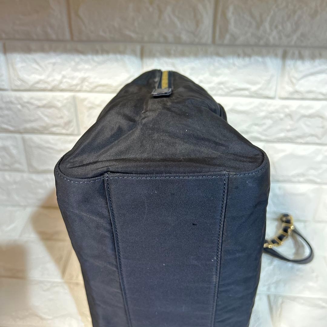 PRADA Chain Shoulder Bag Triangle Logo Nylon Navy thumbnail 14