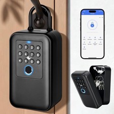 Bluetooth Key Lock Outdoor IP65 Waterproof Fingerprint Lock Works with Tuya A...