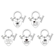 2025 Graduation Gifts School Graduation Keychain Stainless Steel Keyrings