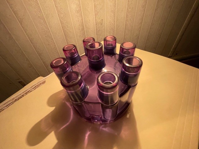 Vintage Clear Blue / Purple Ford V-8 Distributor Cap NOS Vintage  Small Blocks