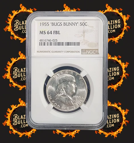 1955 Franklin MS64 FBL FS-401 Bugs Bunny Half Dollar NGC