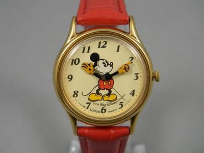 Lorus by Seiko Disney Mickey Mouse Watch Women 31mm New Leather Band & Battery