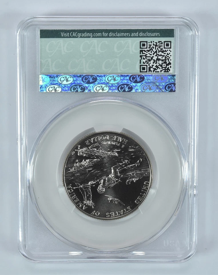1991-95-P World War II Commemorative Half Dollar MS69 CAC CACg *2756 - Image 2 of 4