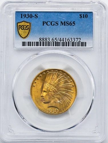 1930-S INDIAN $10 PCGS MS 65