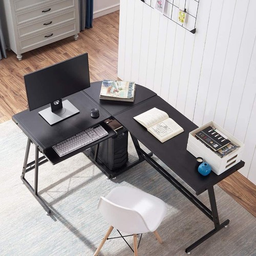 L Shaped Computer Desk with CPU Stand Home Office Gaming Desk Writing Table Inte - Picture 6 of 8