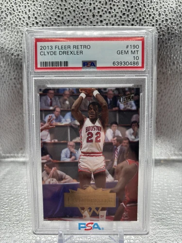 2013 Fleer Retro Clyde Drexler #190 PSA 10 95 Ultra Houston Cougars