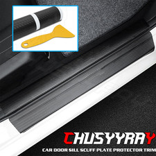 FOR Mini Cooper 2000-2018 Carbon Fiber Door Sill Scuff Protector Sticker