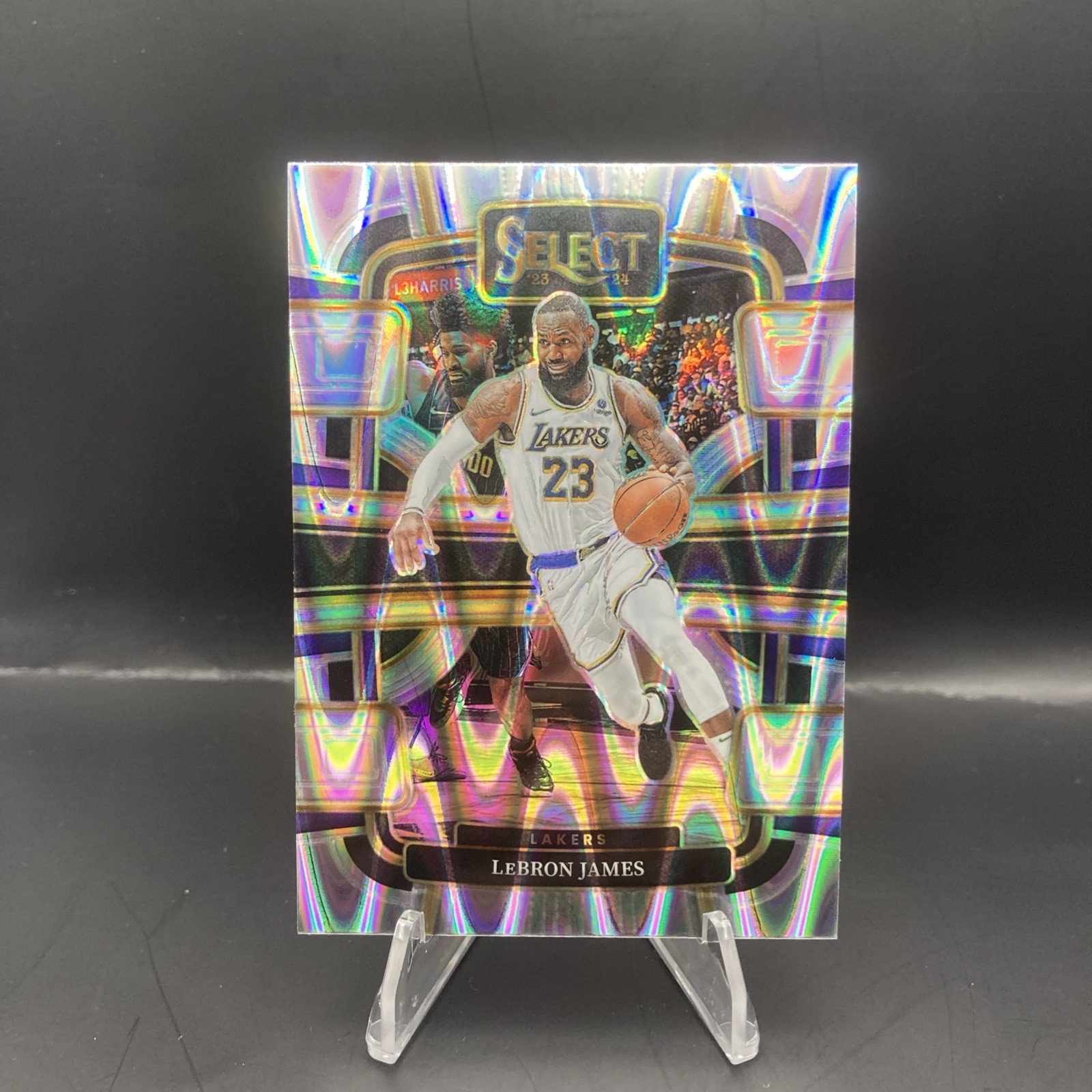 2023-24 Panini Select LeBron James Silver Tectonic Prizm Concourse #66 Lakers