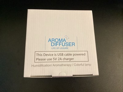 Aroma Diffuser 7 LED Color Lamp Options Humidify/Aromatherapy New In Box