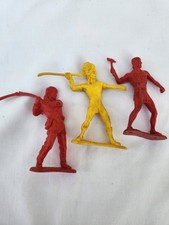 VINTAGE 1950S DAVY CROCKETT, INDIAN FIGURES DANIEL BOONE FRONTIERSMAN 3  LOT