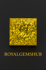 ✨2 Cts Princess Cut Yellow Color Natural Diamond VVS1 Clarity~ D Grade Stone💎