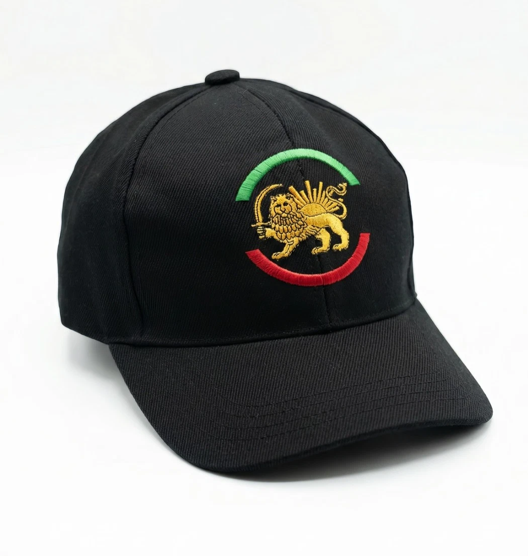 Shiro Khorshid Black Cap | Embroidered Lion & Sun Hat | Unisex Pahlavi Hat
Opens in a new window or 