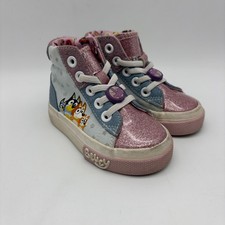 Bluey High Top Girls Tennis Shoes Toddler Size 6 GroundUp Blue Pink