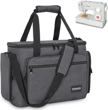 Sewing Machine Carrying Case with Multiple Storage Pockets for Accessories, U...