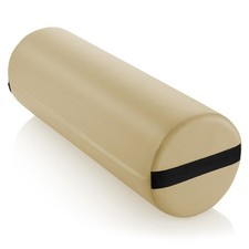9" Massage Table Jumbo Round Bolster Pillow Headrest Cushion - Cream