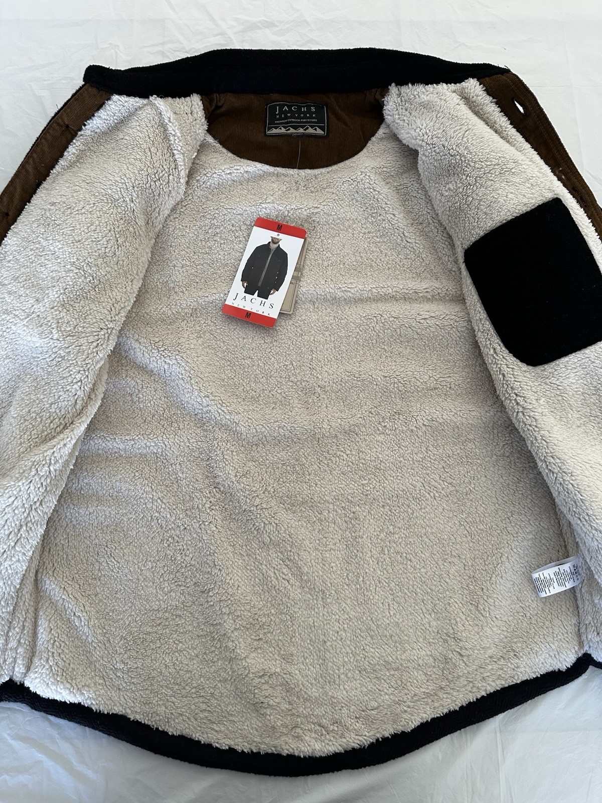 Jachs New York Wool Blend Sherpa Lined Shirt Jacket, Black, Size Medium