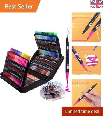 120 Dual-Tip Brush & Fineliner Stifte - Vibrant Art Marker für Kinder & Erwachsene