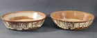 Vintage Frankoma 7N Serving 8" Bowl Mayan Aztec Desert Gold Brown Set Of 2