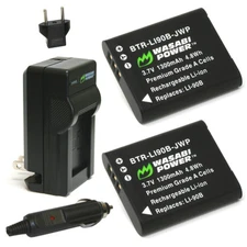 Wasabi Power Battery (2-Pack) and Charger for Ricoh DB-110